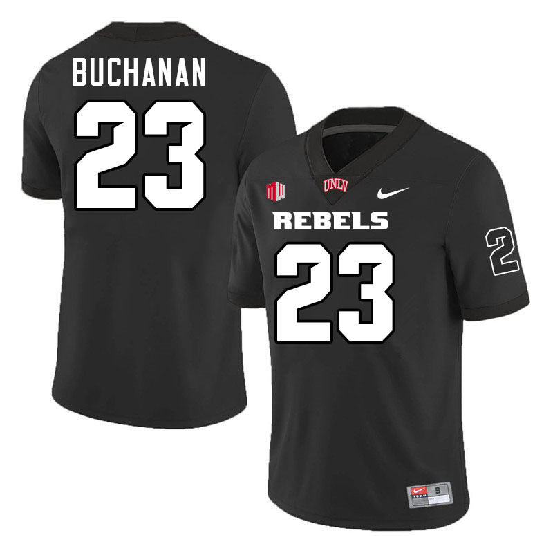 #23 Jordan Buchanan UNLV Rebels College Football Jersey Stitched-Black